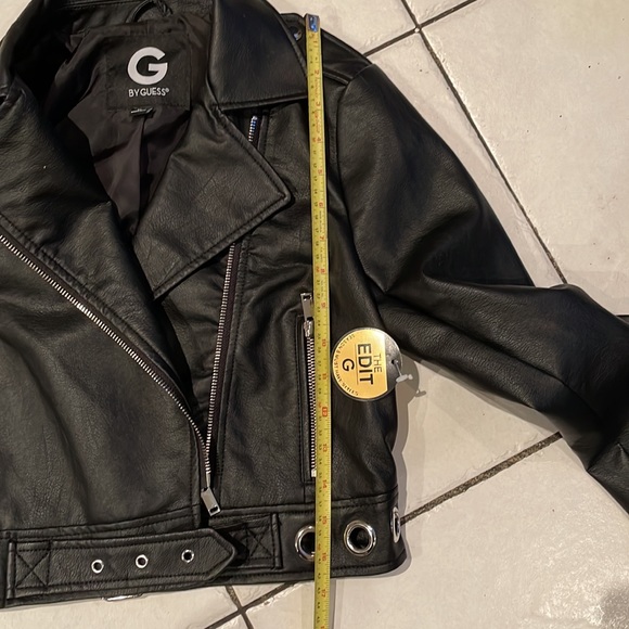 G by Guess Biker Style Vegan Leather Jacket - Picture 7 of 7